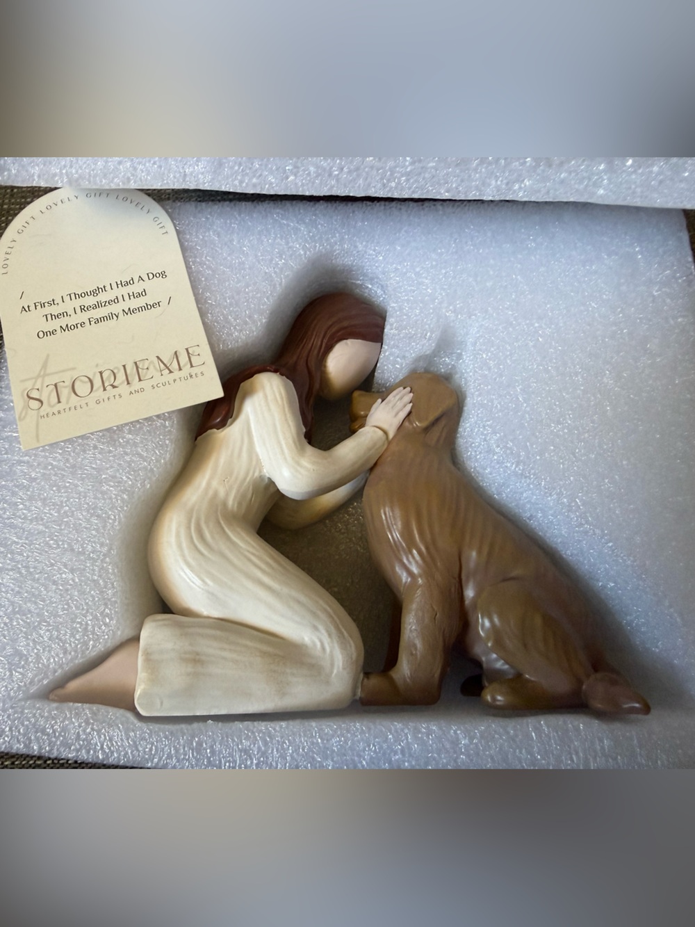 Storieme- Memorial Pet Loss Sculpture Sympathy Gift - Dog Retriever NEW